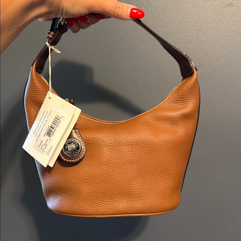 Dooney & Bourke Tan Leather saddle Bag